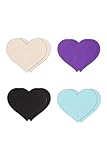 NS Novelties Pretty Pasties Heart I Assorted 4 Pair Multicolor One Size
