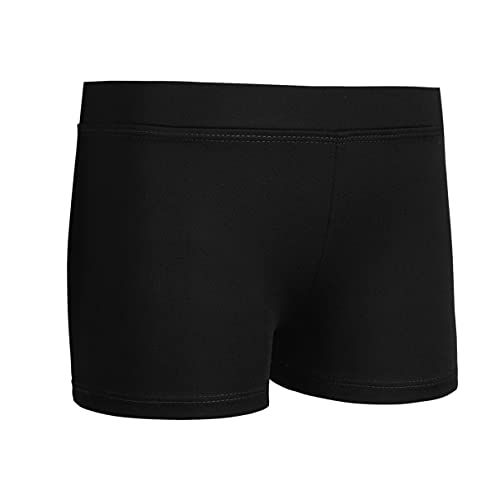 TiaoBug Kids Girls Gymnastics Dance Shorts High Waist Boy-Cut Shorts Dancewear Stretch Active Short Activewear