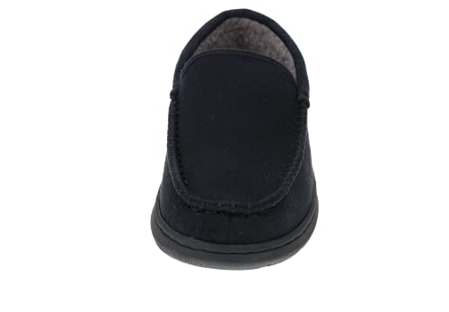 Dockers Men's Moccasin Slipper, Memory Foam, Douglas Ultra-Light Slipper, Odor Control, Indoor/Outdoor, 12 Black #TOP2