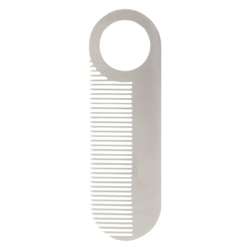 Pettine da barba in metallo, mini pettine tascabile per capelli, 10 x 3,2 x 0,2 cm, strumento per lo styling dei capelli del viso, pettine compatto per modellare la barba, piccolo pettine da viaggio