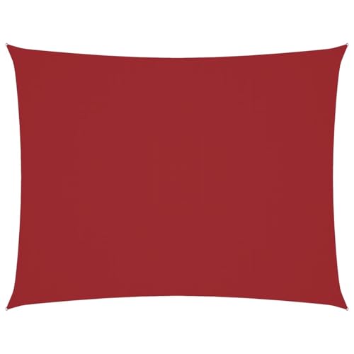 Tidyard Sonnensegel Oxford-Gewebe Rechteckig 5x7 m Rot, Sonnensegel UV-Blockierung Polyester Sonnendach for Große Terrassen Außengastronomie Sitzgruppe Eventbereich Gartenhaus135660