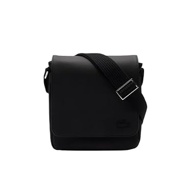 Lacoste Classic Flap Crossover Bag, Borsa Donna, Nero, Taglia Unica