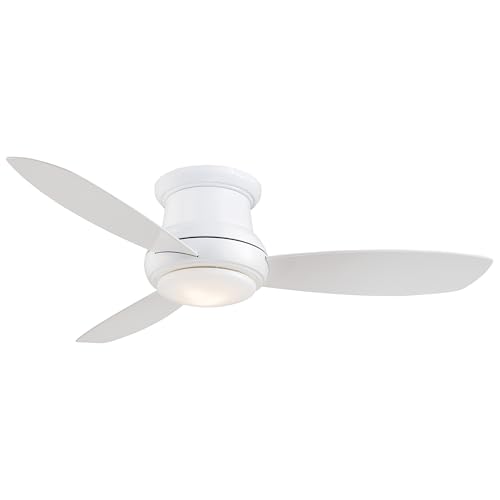 Minka-Aire F519L-WH, Concept II LED White Flush Mount 52" Ceiling Fan with Light & Remote Control thumbnail 2