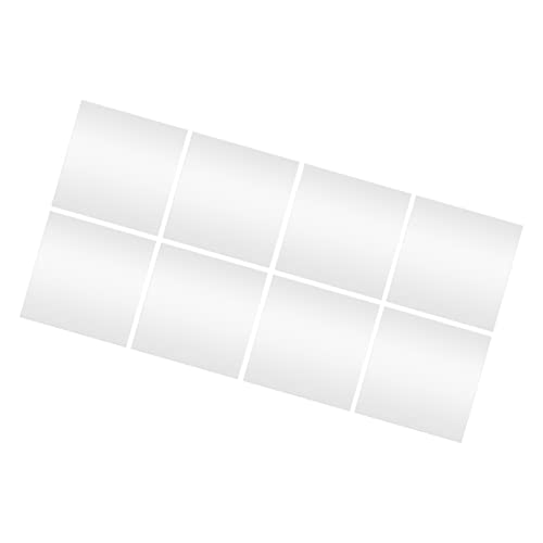 Unomor 8pcs Mirror Decal Stickers Self-Adhesive Fashion Wall Mirrors Thickness for Home Hotel Bathroom Decor Easy to Install Smooth
