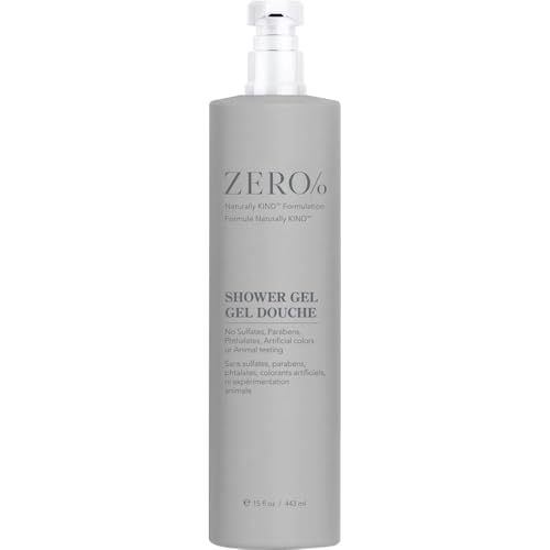 ZERO% Gilchrist & Soames Shower Gel and Body Wash Naturally KIND Sulfate Free Paraben Free No Phthalates No Artificial Colors Hotel Collection - 15 fl oz / 443 ml