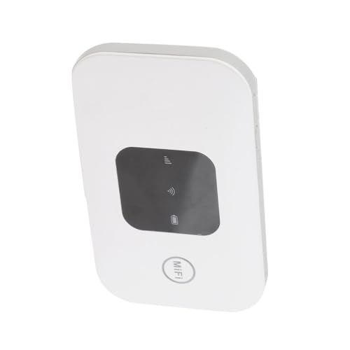 Image of Portable 4G Mobile WiFi Hotspot Router - Compact White LTE Travel Router with 2100mAh Battery, Supports 10 Devices, Global 3G /4G Bands, for Phone Laptop Tablet Desktop