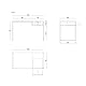 Unique Leste JSBG-142-1 Schreibtisch, Stahl, 120 x 76 x 60 cm, Marke EAN: 5908242416175