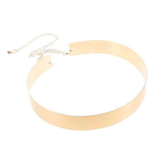 Metal Wide Waist Belt for Women Gold Mirror Finish Dress Belt Versatile Party Body Jewelry Elegant Waist Accessory for and Outfits