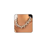 Stringex Exagerated - Collares de oro punk con bolas grandes para mujer, collares de cuentas redondas y gruesas, collares de cuentas ajustables, collares de uso diario, accesorios de joyería, L