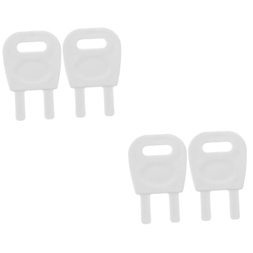 FUNOMOCYA 4 Pcs Roll Tissue Box Key Toilet Tissue Paper Towel Dispenser Paper Towel Key Commercial Dispenser Keys Toilet Dispenser Key Paper Dispenser Key Replacement White Plastic