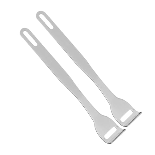 ARTSEWPLY 2pcs Stainless Steel Tongue Scraper for Bad Breath Relief Oral Easy to Use and Clean