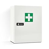 safes uk Medicab 1 Lockable Medicine Cabinet – 4-Digit Combination Lock with Override Key | Wall-Mounted First Aid Box for Home, Office, Clinic or Hospital – White