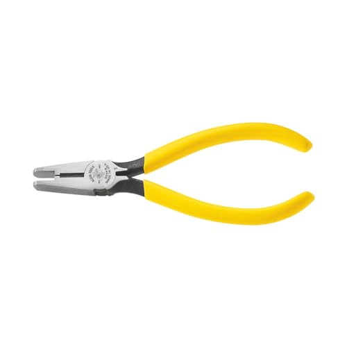 Klein Tools D234-6 Scotchlok Connector Crimping Pliers with Induction Hardened Knives, Hot-Riveted Joint and Curved Handles , Yellow Small Klein Tools D234-6 Scotchlok Connector Crimping Pliers with Induction Hardened Knives, Hot-Riveted Joint and Curved Handles , Yellow Small
