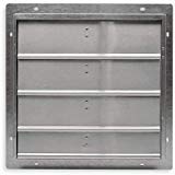 Fan Shutter, 18 In, Mill Finish Aluminum