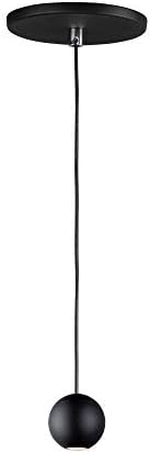 ET2 E25024-BK Micro Aluminum Orb LED Mini Pendant Ceiling Lighting, 1-Light 4.5 Watt, 2"H x 2"W, Black