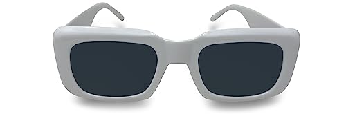 Funky Junque Oversized Vintage Sunglasses for Women, Retro Square Frames, Big Glasses