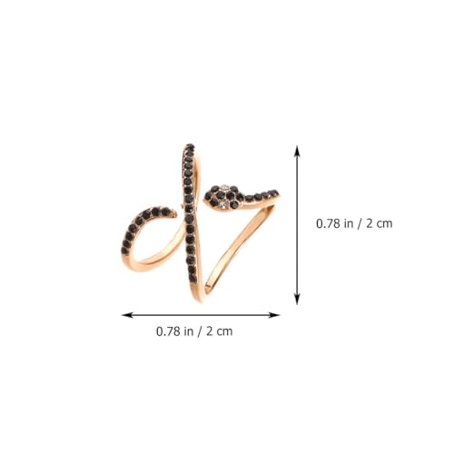 FELTECHELECTR Bague Serpent Ouverte pour Femme 2 Pièces en Cuivre – vue 2