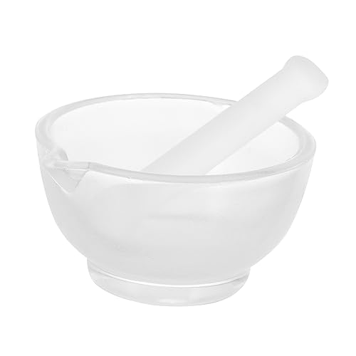 Cabilock Glass Pestle Set Lab and Pestle Mini Medicine Crusher Raw Grinder Easy to Clean