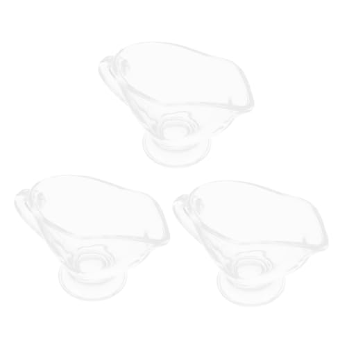 Cabilock 3pezzi Salsiere in Vetro Trasparente Con Beccuccio Ergonomico Per Salsa e Condimenti Eleganti Recipienti Per Servire Salse Alla Carne e Condimenti Da Tavola