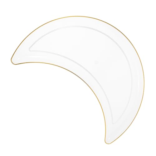 VINTORKY Moon-shaped Plastic Serving Tray for Ramadan Celebrations Reusable Fruit