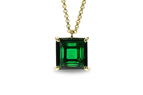 Collier Émeraude Carré en Or Jaune - Le Bijou Mode Idéal au Quotidien