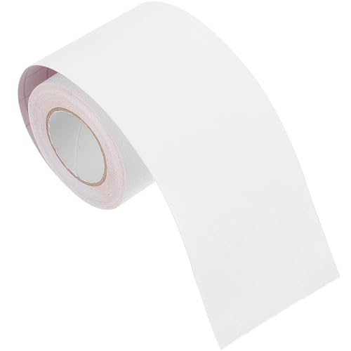 NOLITOY Bordure de Papier Peint Autocollante PVC Blanche 5 CM X 5 M Bande Décorative Anti-Collision Étanche pour Mur Fenêtre et Porte Décoration Intérieure Bureau et Salle de Bain