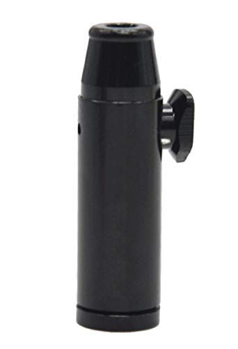 Isnuff Snuff Bullet Sniffer Snorter Dispenser (Metal) Black Amsterdam Style - Leak-Proof Storage Bottle Rocket Bullet #TOP2