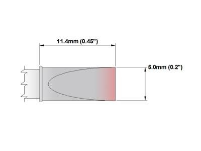 Thermaltronics PM75LC650 Chisel Extra Large 5.0mm (0.20in)