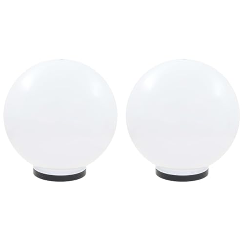 vidaXL 2x Lampe à LED sous Forme de Boule Sphérique Terrasse Éclairage Chemin