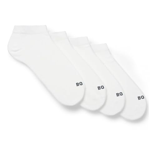 BOSS Sneakersocken im 4er-Pack mit Logo-Stitching (DE/NL/SE/PL, Numerisch, 39, 42, Regular, Regular, Weiß)