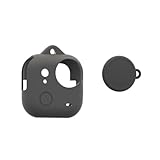 NiuLumea Silikon-Schutzhülle mit Objektivdeckel Go, für Kompakt 5,5 x 4,6 cm, leichtes stoßfestes Design, kompatibel mit Action-Kamera, erhältlich in Schwarz Weiß für Rot