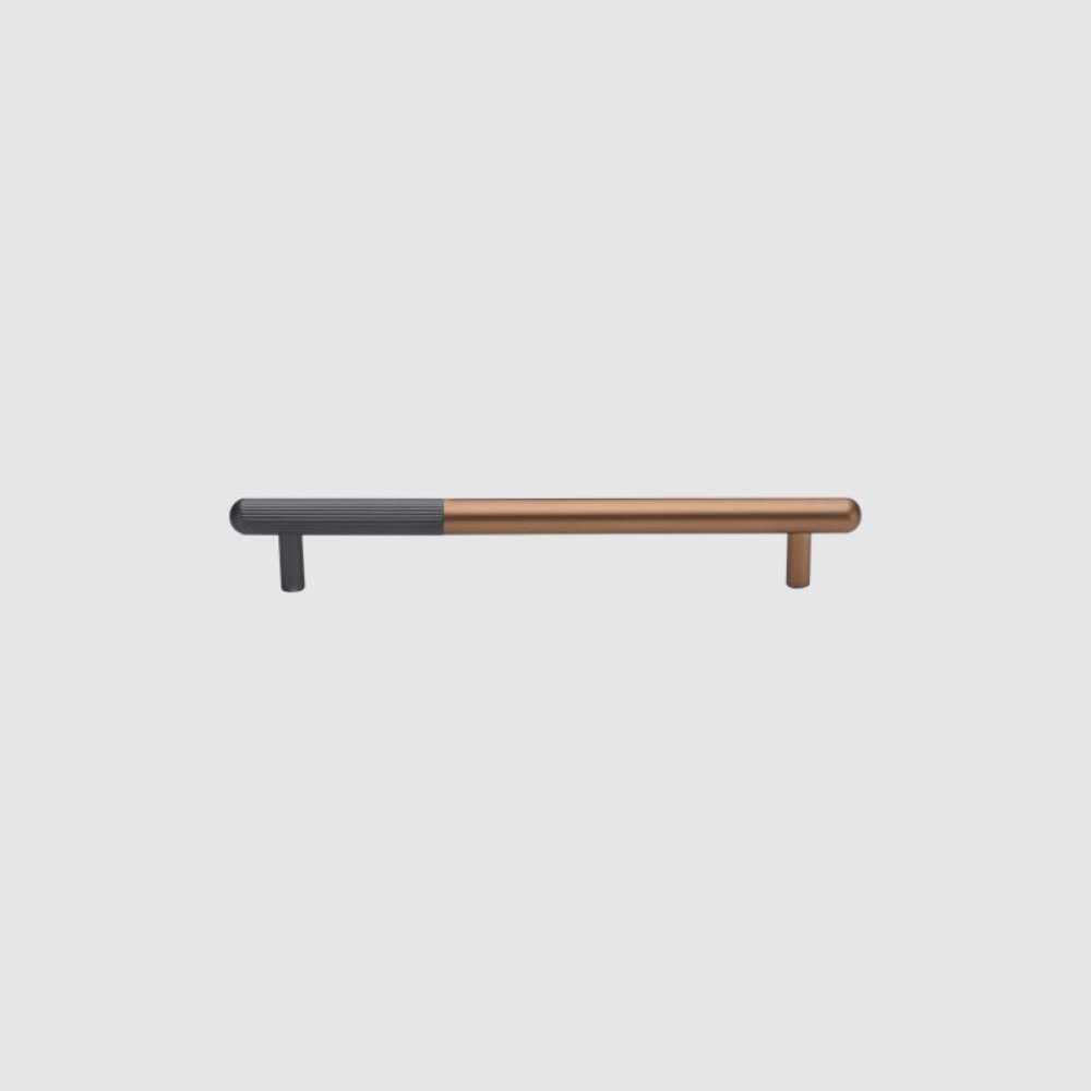 Poignée armoire alu marron design mat solide pour meuble