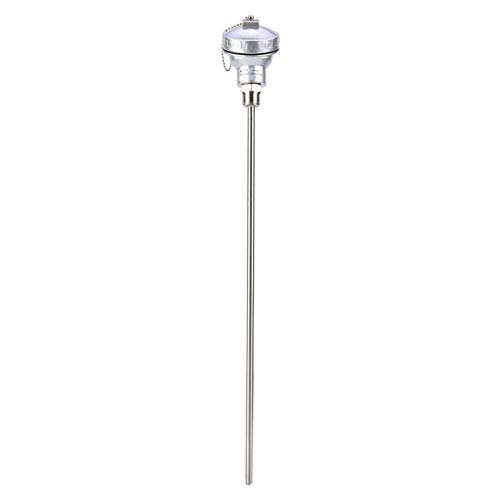 PT100 Temperature Sensor Industrial Probe with NPT Thread Stainless Steel Terminal Head 400mm Tube