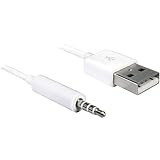 Fácil uso Delock 20-83182 Cable USB-A Macho > Stereo Jack 3.5 mm Macho 4 Pin iPod Shuffle, 1 m