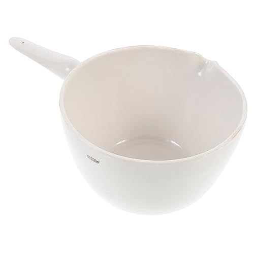 GALPADA Evaporating Bowl Handle Porcelain Evaporating Basin Round Science Container Lab Equipment