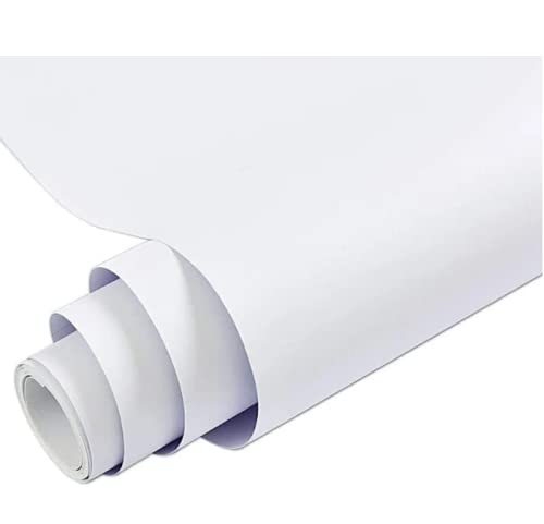 Image of WALLMATE? Matte Wrap Vinyl Peel and Stick Car & Bike Wrap Sheet Vinyl Car Wrap Sheet Roll Film Sticker Decal Sticker (12x48 /Inch, White Matte)