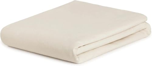 Image of Off White Cotton Fabric 2 Meter, 46 Inch Width Plain Cloth Material for Sewing, Jackets, Blouse, Craft, Lining & DIY Projects Soft Breathable Unstitched Fabric