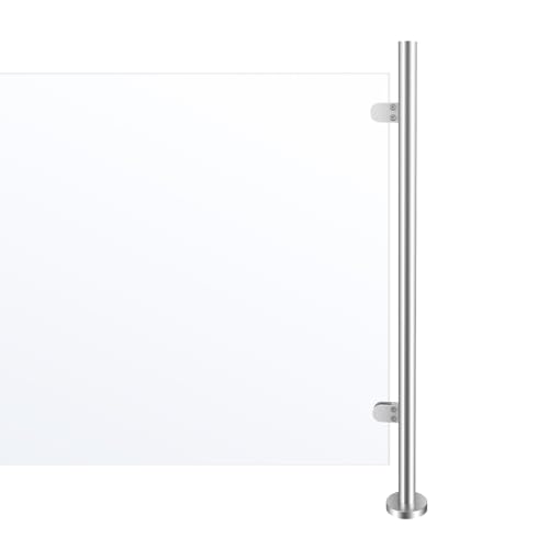 Glasgeländer Pfosten Edelstahl Geländerpfosten-System,110cm 316 Edelstahl Glasgeländerpfosten Glashalter für Balustrade,Zaun,Balkon, Treppe,Terrasse Glasgeländer Pfosten Edelstahl Geländerpfosten-System,110cm 316 Edelstahl Glasgeländerpfosten Glashalter für Balustrade,Zaun,Balkon, Treppe,Terrasse