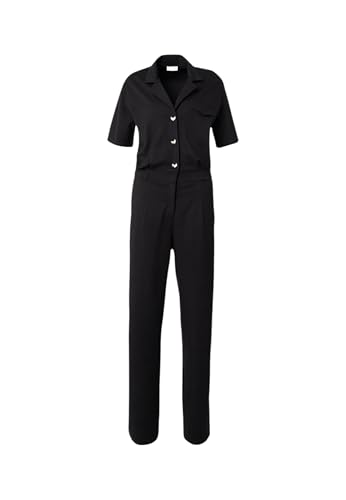 Liu Jo Mujer Chándal Jumpsuit Manga Corta Viscosa TA6021JS182, Negro , XS