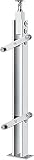 ZOCWJK Glass Panel Fencing Railing Post System 85/95/105cm Stainless Steel Balustrade Posts with Glass Clamps...