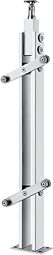 Postes de cerca de vidrio en acero inoxidable de 85 a 105 cm con abrazaderas