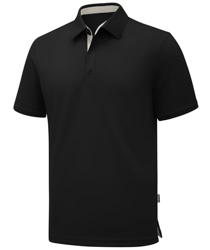 ZITY 3 Pack Polo Shirts for Men Short Sleeve Moisture Wicking T Shirt Business Casual Mens Golf Shirts Collared T-Shirts3