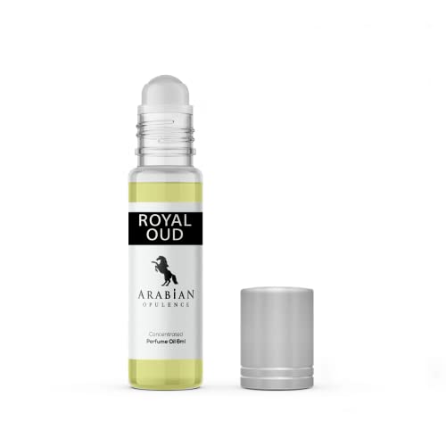 Huile de parfum Oud Royale FR248 pour homme Flacon roll-on de 6 ml. Arabian Opulence. Boisé/musqué/poudré/agrumes/épicé/aromatique.