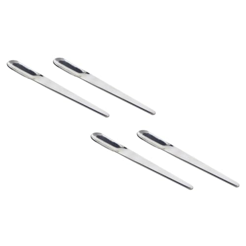 GRIRIW Minicucharas Para Espresso y Helado De Acero Inoxidable 4 Piezas, Cucharas Pequeñas De Cocina Pulidas Para Bebidas y Postres, Aptas Para Hogar y Uso Diario