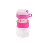 Healthy Kid Fruit Infuser Water Bottle. 10oz BPA-Free Tritan. Fun Infusion Basket for Fruits with Matching Muddler and Recipes. Leak-Proof Screwtop Lid with Easy-Sip Straw Cup. (Pink)
