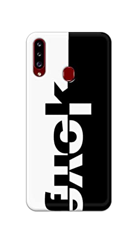 Image of PRINTFIDAA One Words Fukc Love Creative Art Innovative Wonderfull Printed Designer Hard Case for Samsung Galaxy A20s, SM-A207F / DS, SM-A207M / DS, SM-A2070 Back Cover -(e) RPM1003