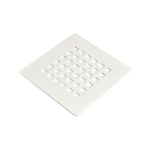 Kiamami Valentina - Griglia per scarico doccia quadrata in acciaio bianco Muse