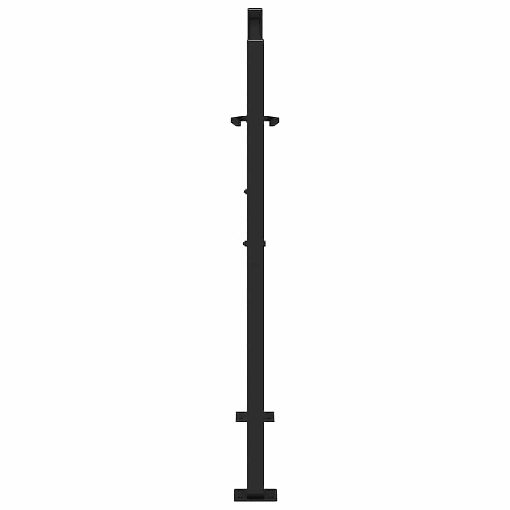 vidaXL Cancello Giardino Nero 100x100 cm in Acciaio Design Leggero, cancello della Recinzione, cancello Esterno, cancello del Metallo