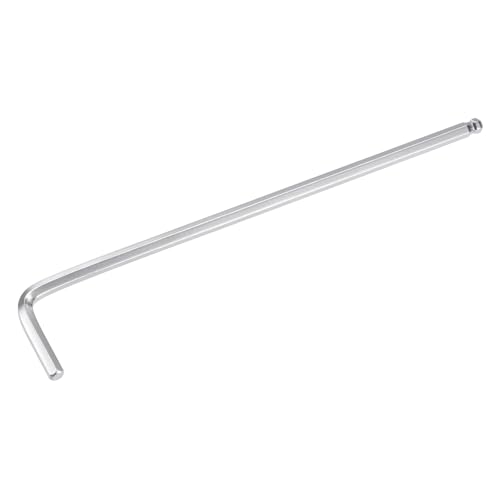 uxcell 4mm Ball End Hex Key Wrench, L Shaped Long Arm CR-V Repairing Tool