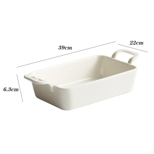 Bandejas para hornear horno microondas y buffet creativo de cerámica con asas 3